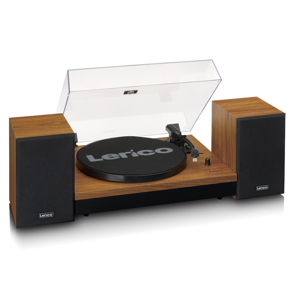 image 1 of LENCO LS-310WD - Turntable with Bluetooth and two separate speakers, wood