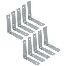 63.5mm (2.5in) Corner Brace Bracket Set L Shaped Mending Reinforcing Plate 10pc