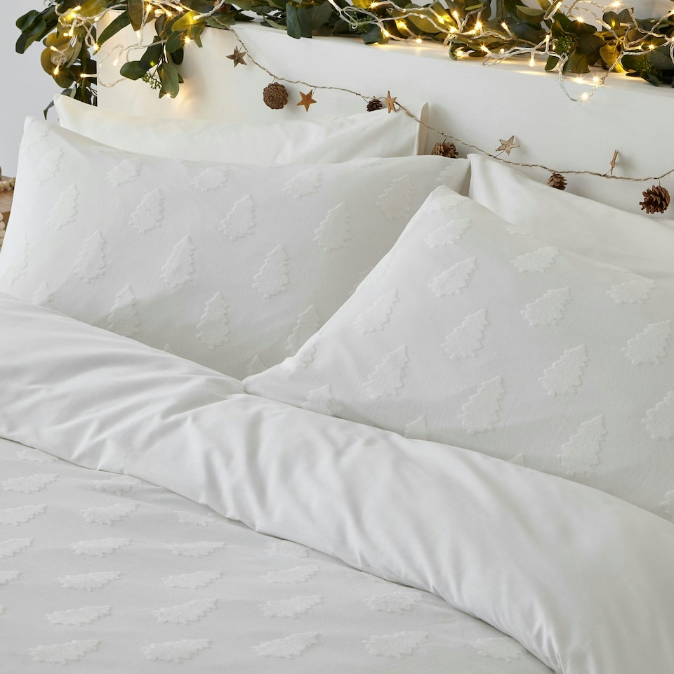 image 1 of Yard Tufted Tree Festive King Duvet Cover Set