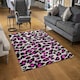 image 2 of Pink Fluffy Leopard (Rug) Pink | Large: 140x200cm