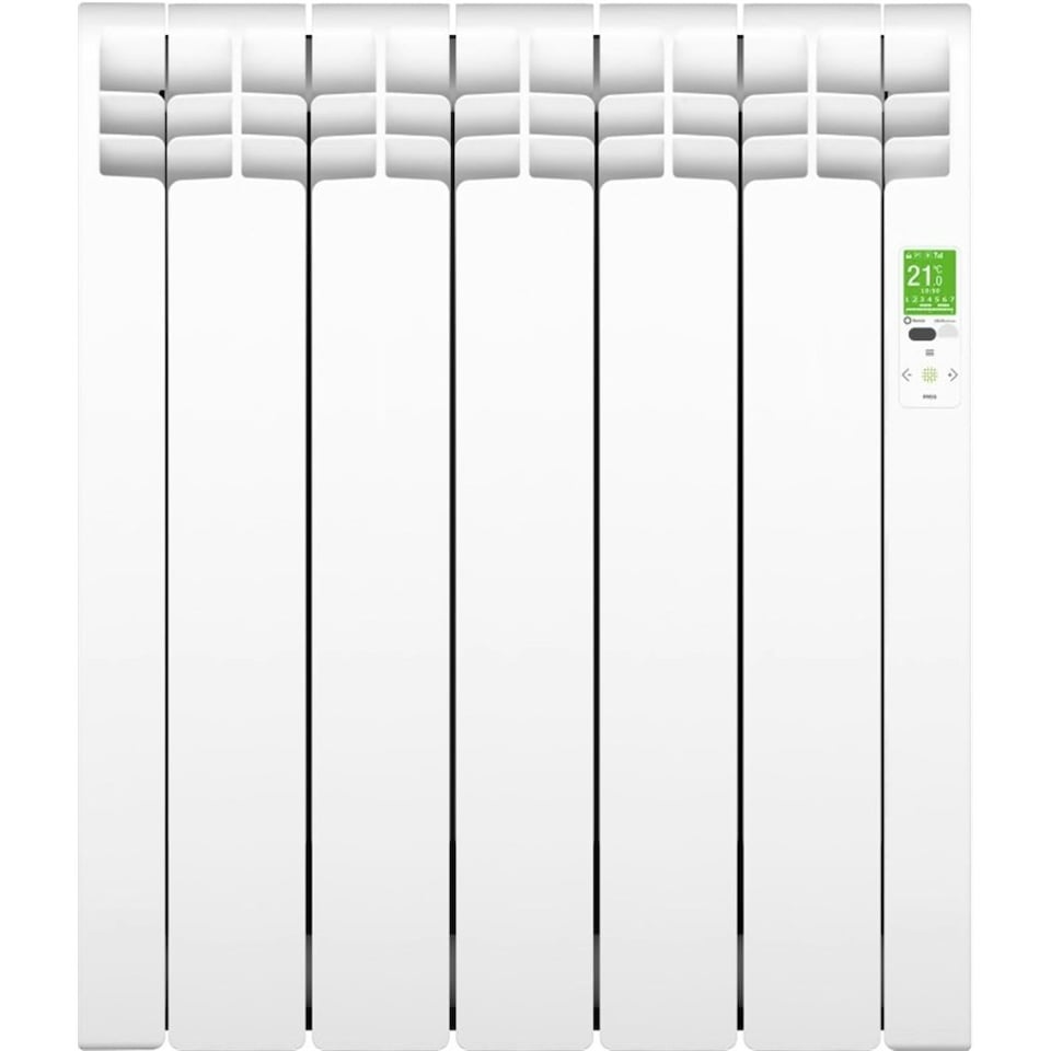 image 1 of 835mm (W) x 585mm (H) - White Wi-Fi Electric Oil Filled Radiator (Barcelona) - 990 Watts - Depth 97mm - Heats Up To 9m²