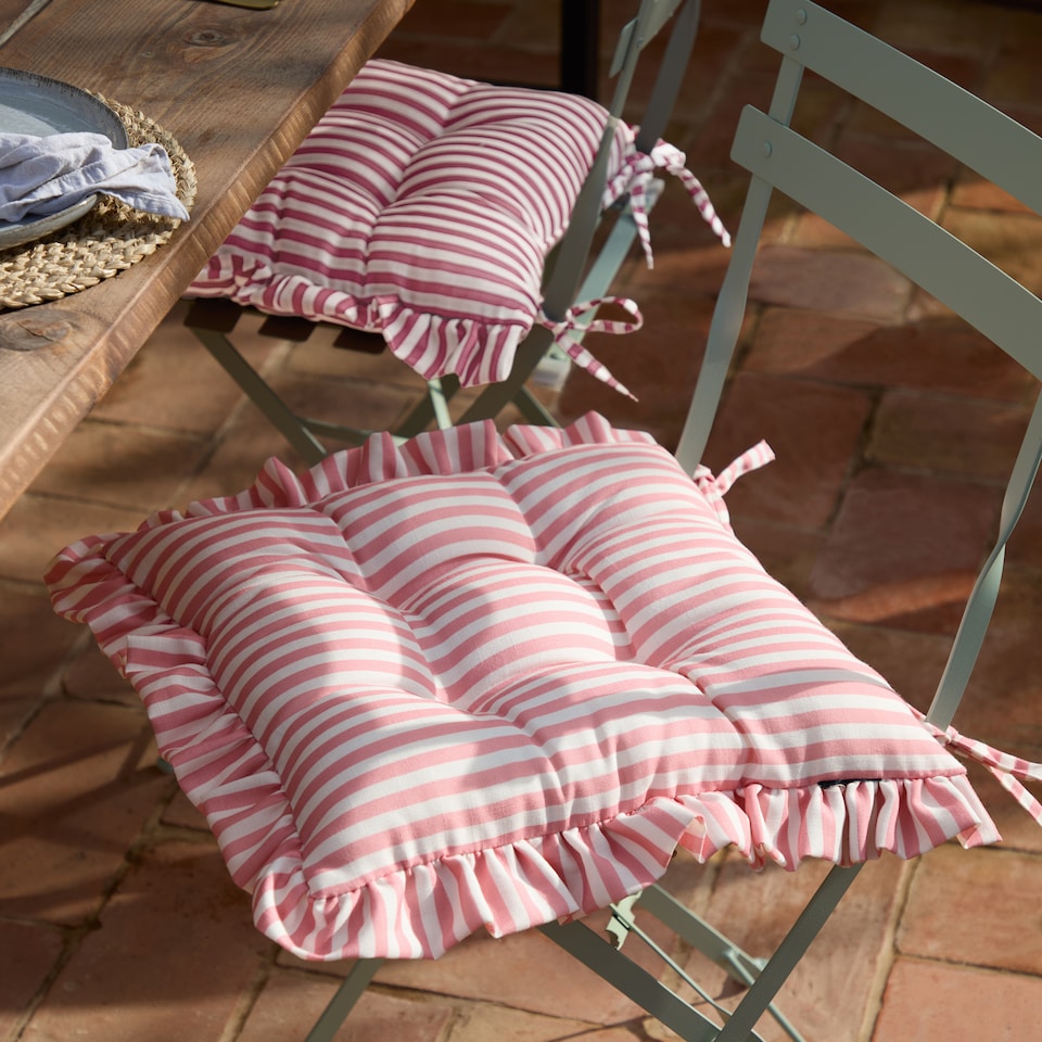 image 1 of Wylder Millie Ruffle 2 Pack Indoor Outdoor Seat Pads