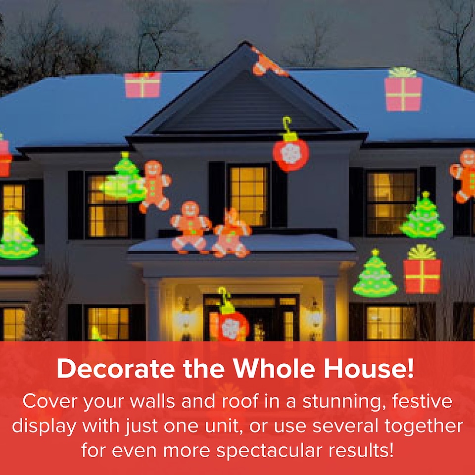 image 1 of Star Shower LED Christmas Slide Show Projector with Remote