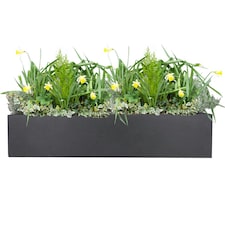 Window Box Light Concrete Dark Grey Garden Planter L80 W17 H17.5 cm, 24 ltrs Cap.