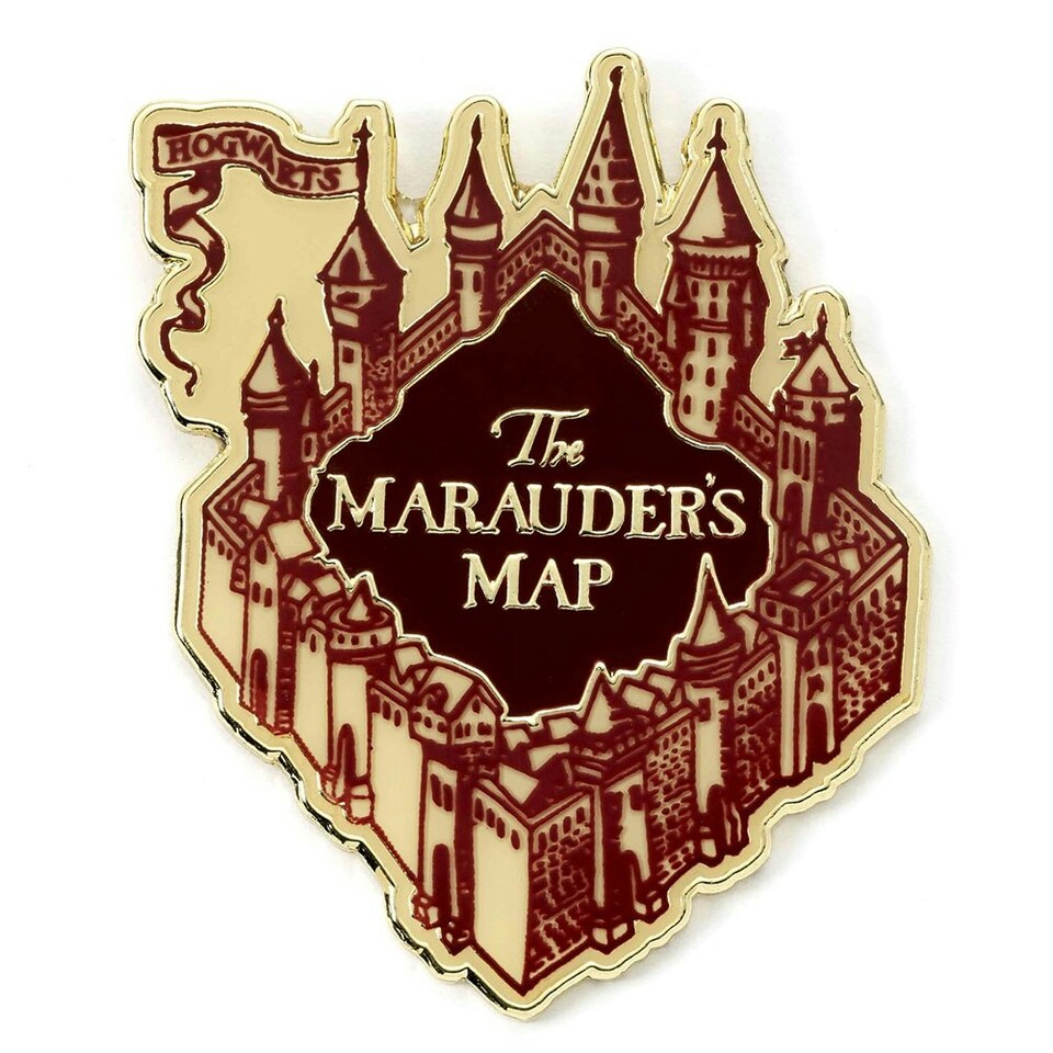 Harry Potter Enamel Marauders Map Badge - Gold - One Size
