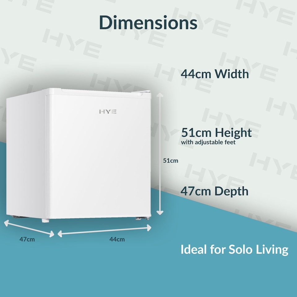 image 1 of HYE Small Mini Freezer Table Top, 34L, White - RF01MBFR34W01