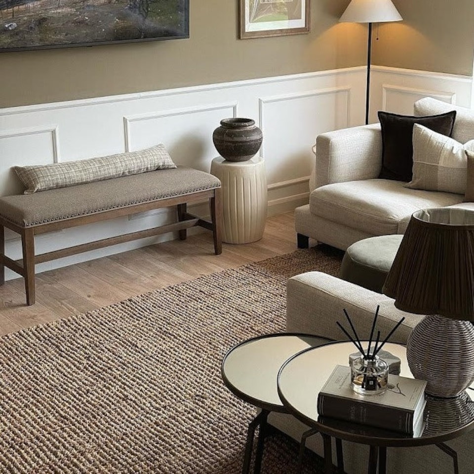 image 1 of KUKOON Handmade Boucle Area Rug Soft Pile Living Room Jute Plain 160cm x 230cm