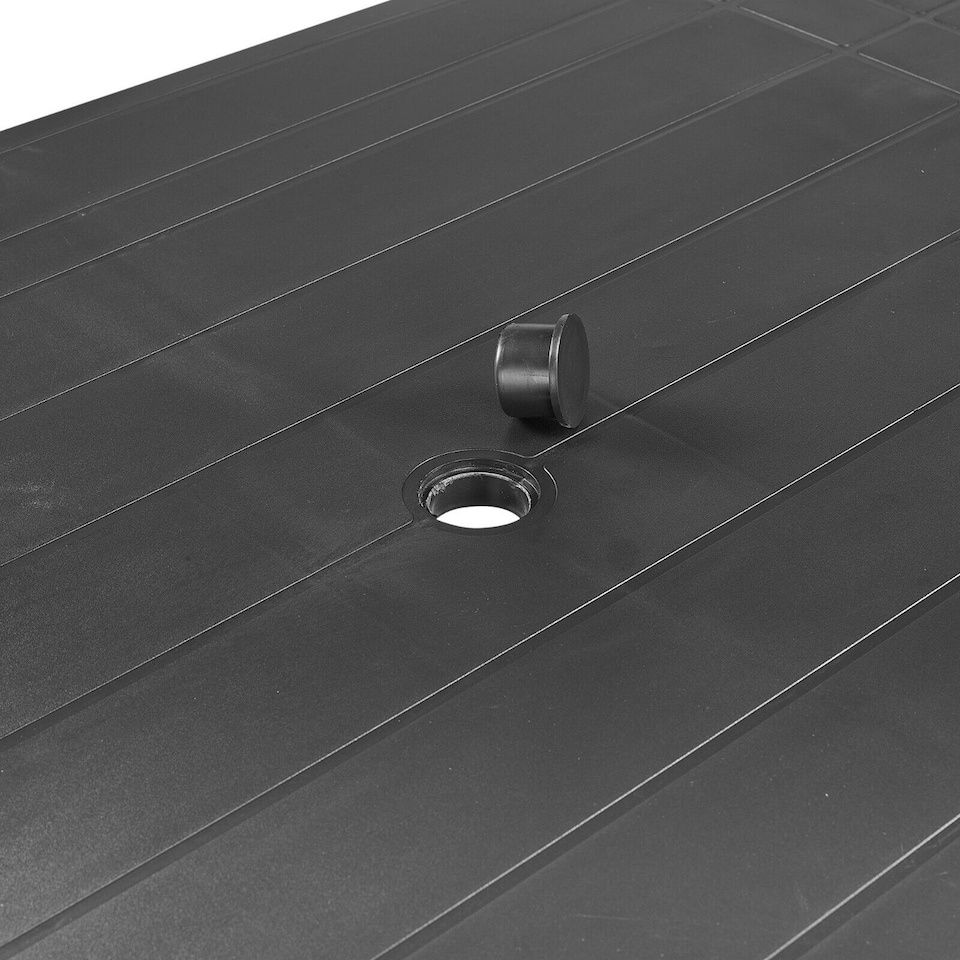 image 1 of Plastic Large Outdoor Dining Garden Table | Black | 1