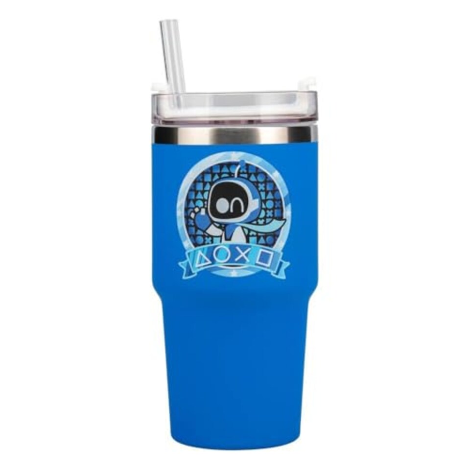 image 1 of Astro Bot Gamer Cup 600ml Insulated Travel Cup, Multi-Way Lid, Hot & Cold Drinks, Reusable Bottle, Paladone