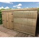 image 4 of 14 x 3 WINDOWLESS Garden Shed Pressure Treated T&G PENT Wooden Garden Shed + Double Doors (14' x 3' / 14ft x 3ft) (14x3)