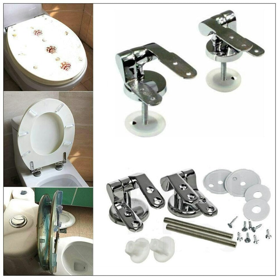 image 1 of Marco Paul Stainless Steel Toilet Seat Fittings Silver