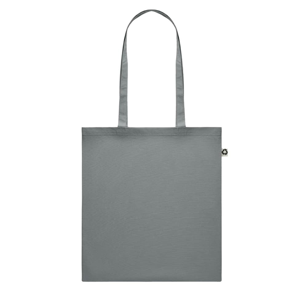 image 1 of MidOcean Zoco Colour Recycled Cotton Shopper Bag - Stone Grey - One Size Blue