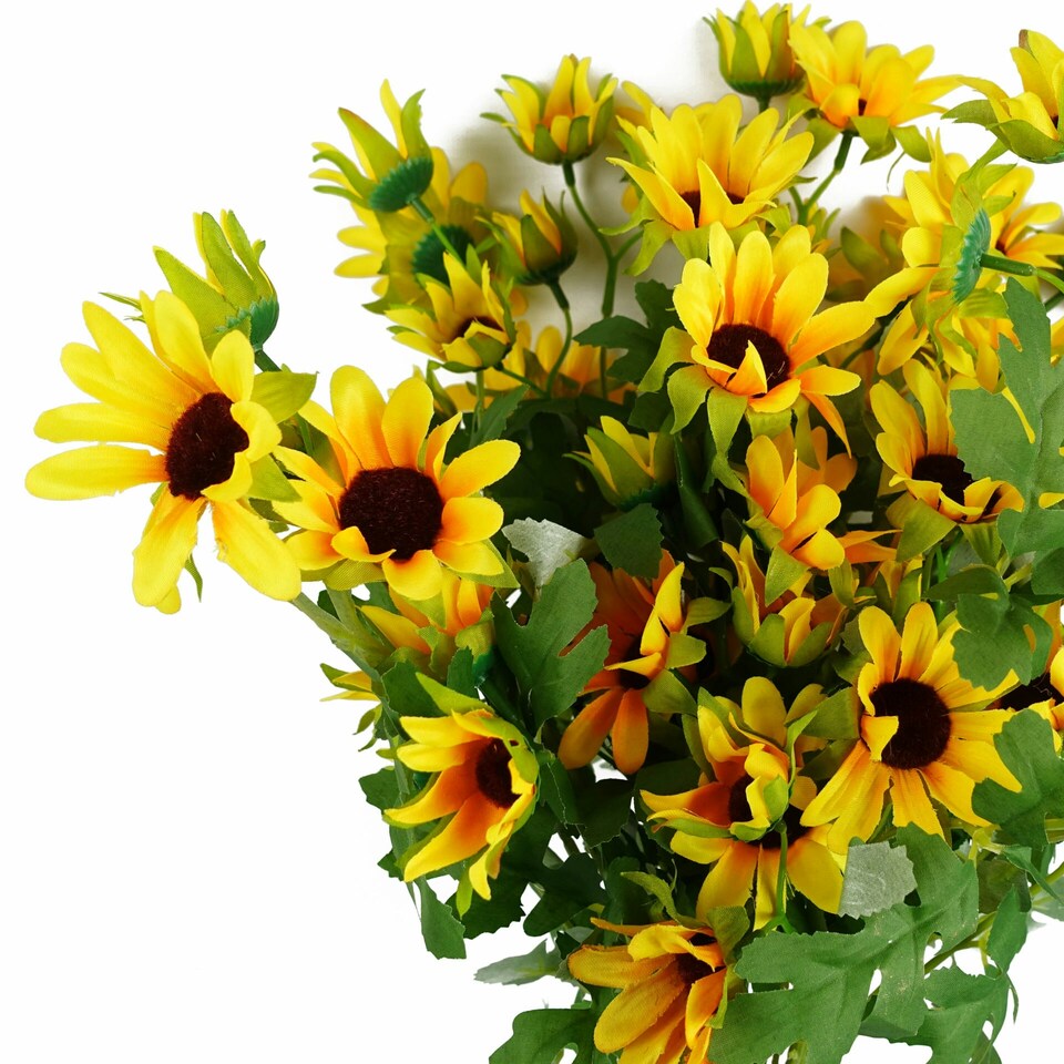 image 1 of 70cm Artificial Yellow Daisy Flower Spray