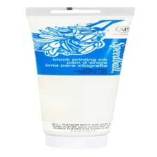 Speedball Water-Soluble Block Ink, Platinum White, 5oz