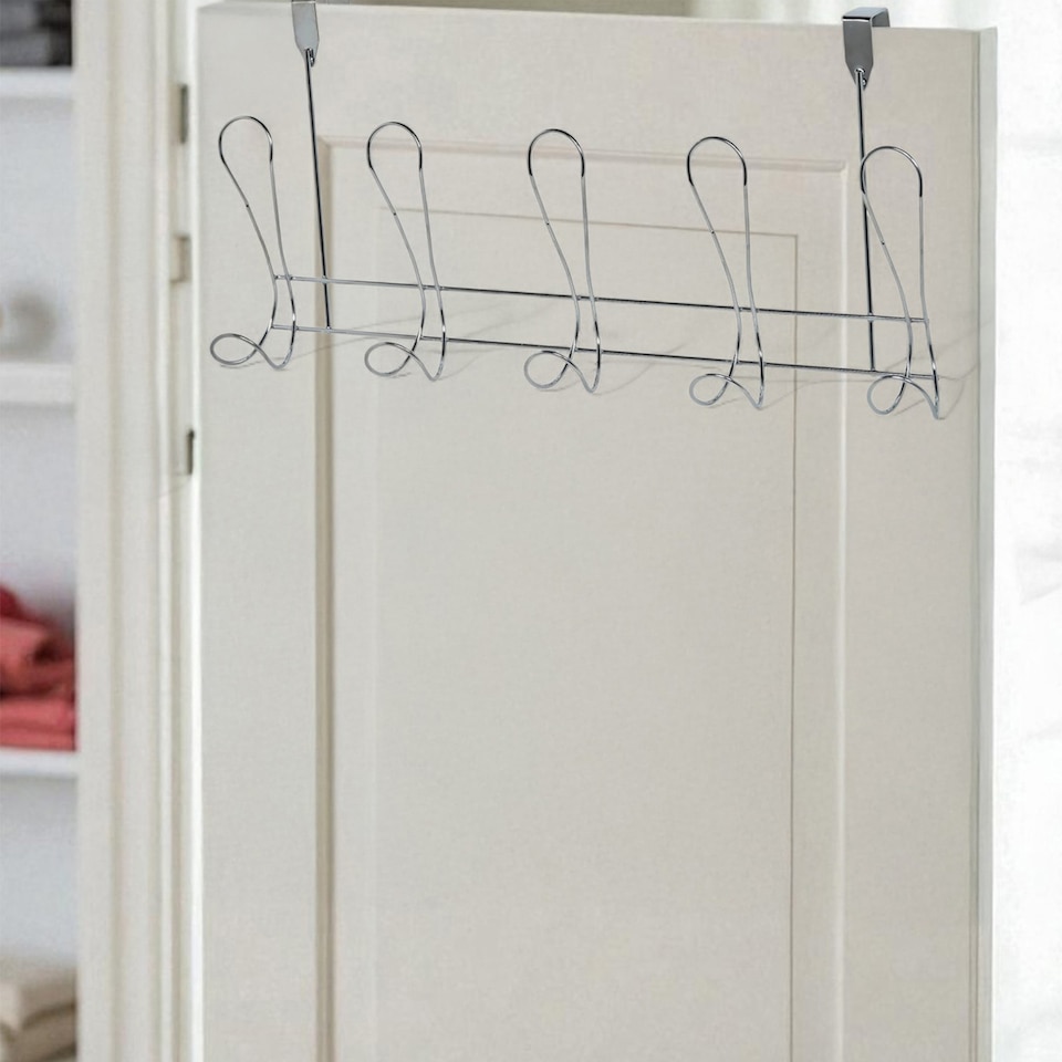 image 1 of Vertu Toilet Roll & Spare Holder & Over Dook Hook | Silver | Chrome | 1