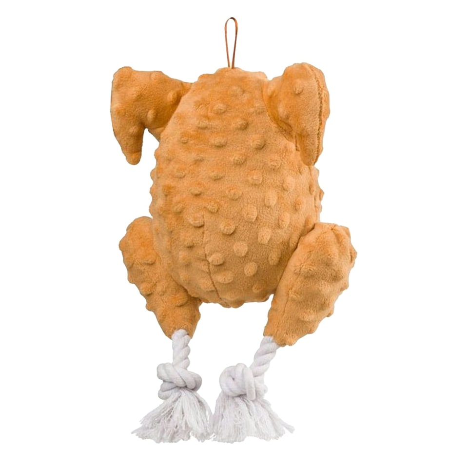 image 1 of House Of Paws Roast Turkey Christmas Rope Dog Toy - Brown/White - One Size