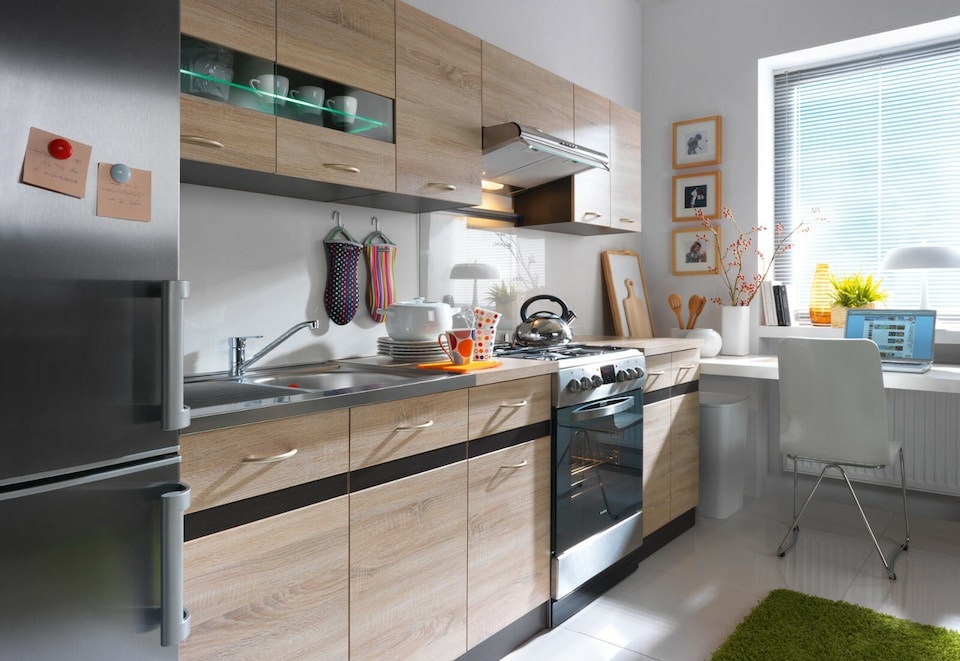 image 1 of Junona Kitchen Wall Cabinet Unit 2 Door Cupboard - Sonoma Oak W600xH570mm