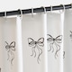 image 3 of OHS Bows Mould Proof Shower Curtain with 12 Hooks | White | Monochrome