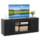 image 1 of COSTWAY Entertainment Center Farmhouse TV Stand for 70 Inch  TVs Black