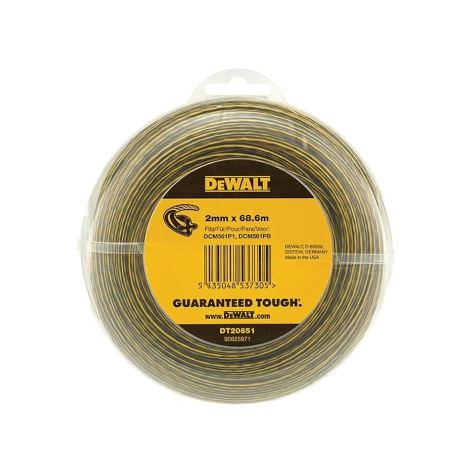 image 1 of Dewalt Power Tools Trimmer Line | Multi | Multi Colour | 2mm x 68.6m | 1