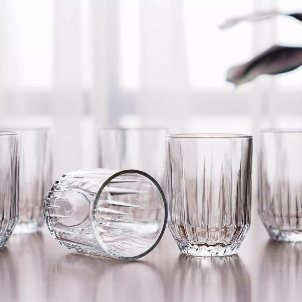 image 1 of 6-Pcs Pasabahce Highball Fluted Drinking Glass Tumblers - 250ml