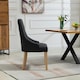 image 5 of Ravenna Fabric Dining Chairs - Set of 2 - Black