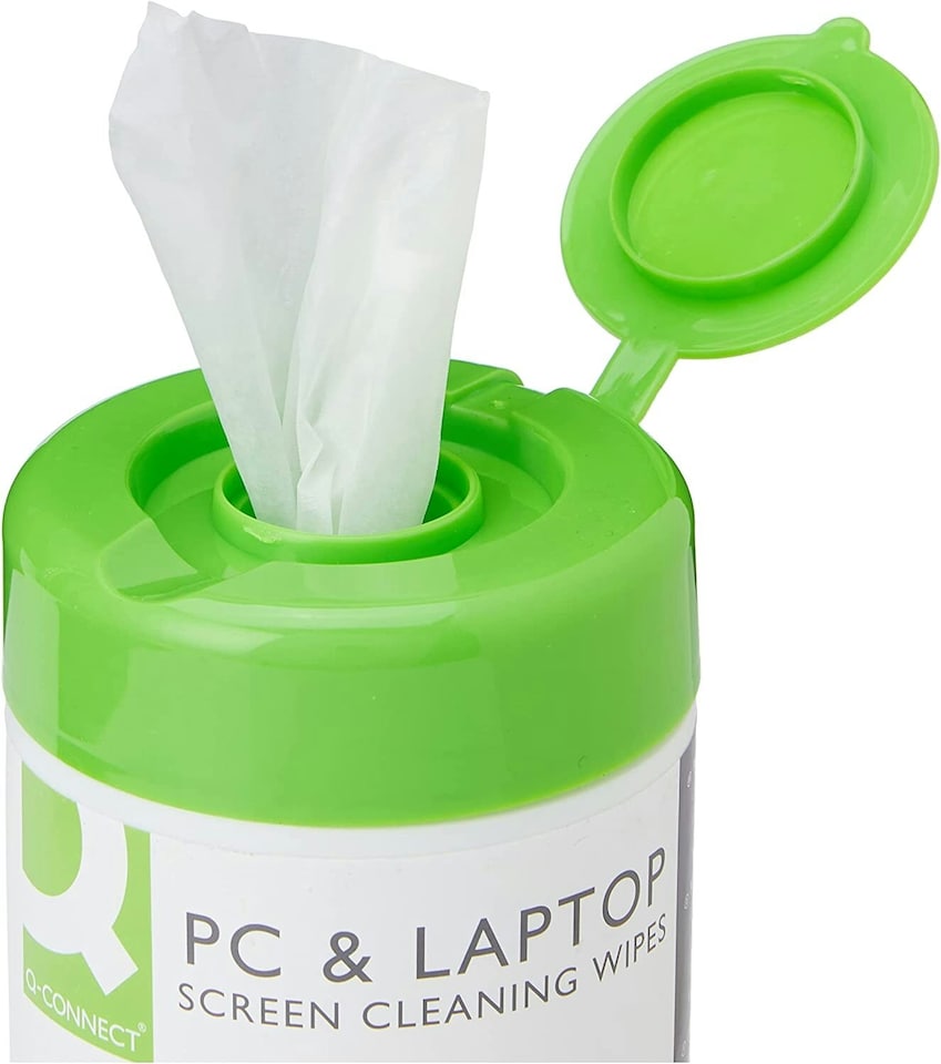 image 1 of Pack of 100 Q-Connect Screen & Keyboard Wipes