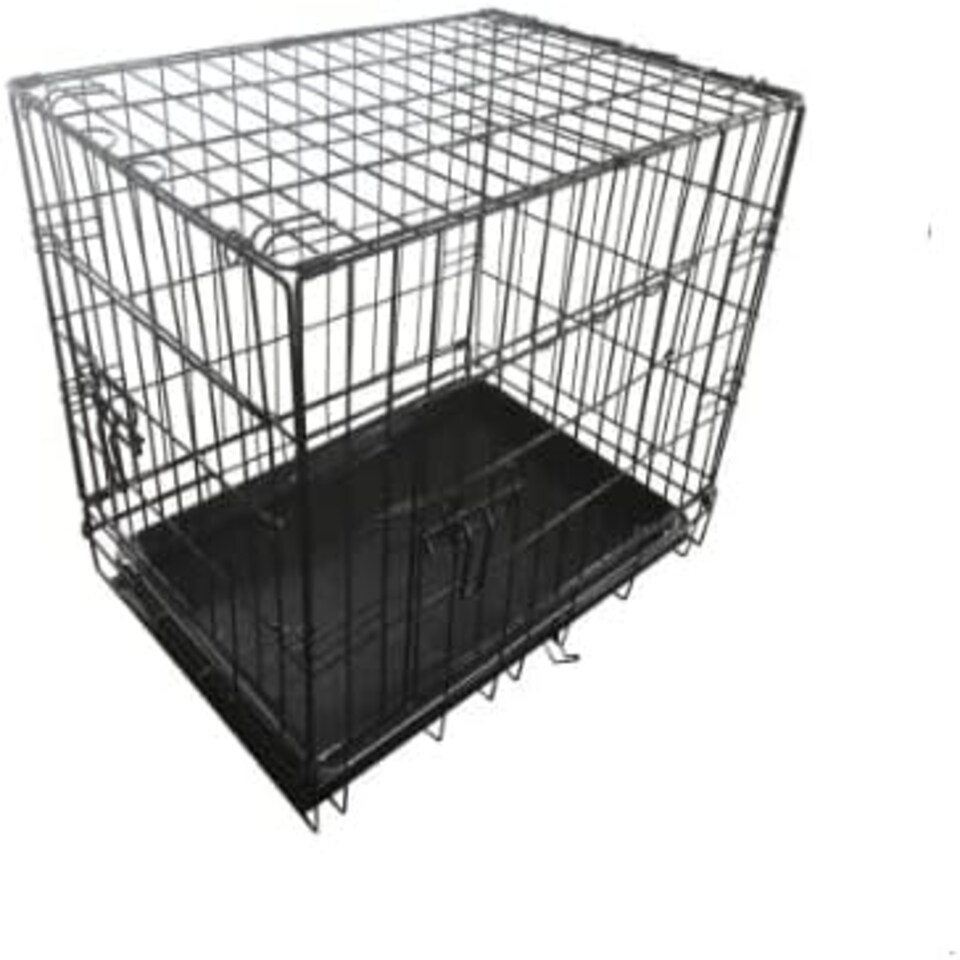 image 1 of Marco Paul 24" Double Door Dog Crate Black