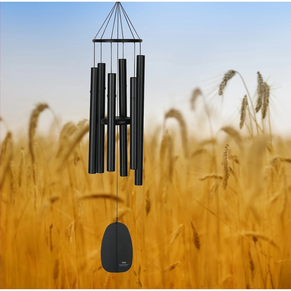 image 1 of Woodstock Windchimes Bells of Paradise - Medium Black