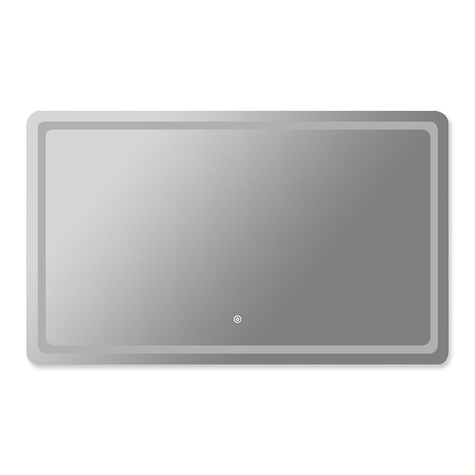 image 1 of Emitto LED Wall Mirror Anti-fog Bathroom Mirrors Makeup Light 100x70cm | White