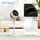 image 5 of HOMCOM 9 Inch Air Circulator Fan 70° Oscillation Carry Handle Black White