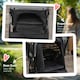 image 6 of PawHut Pet Stroller Dog Foldable Travel Carriage with Reversible Handle, Black
