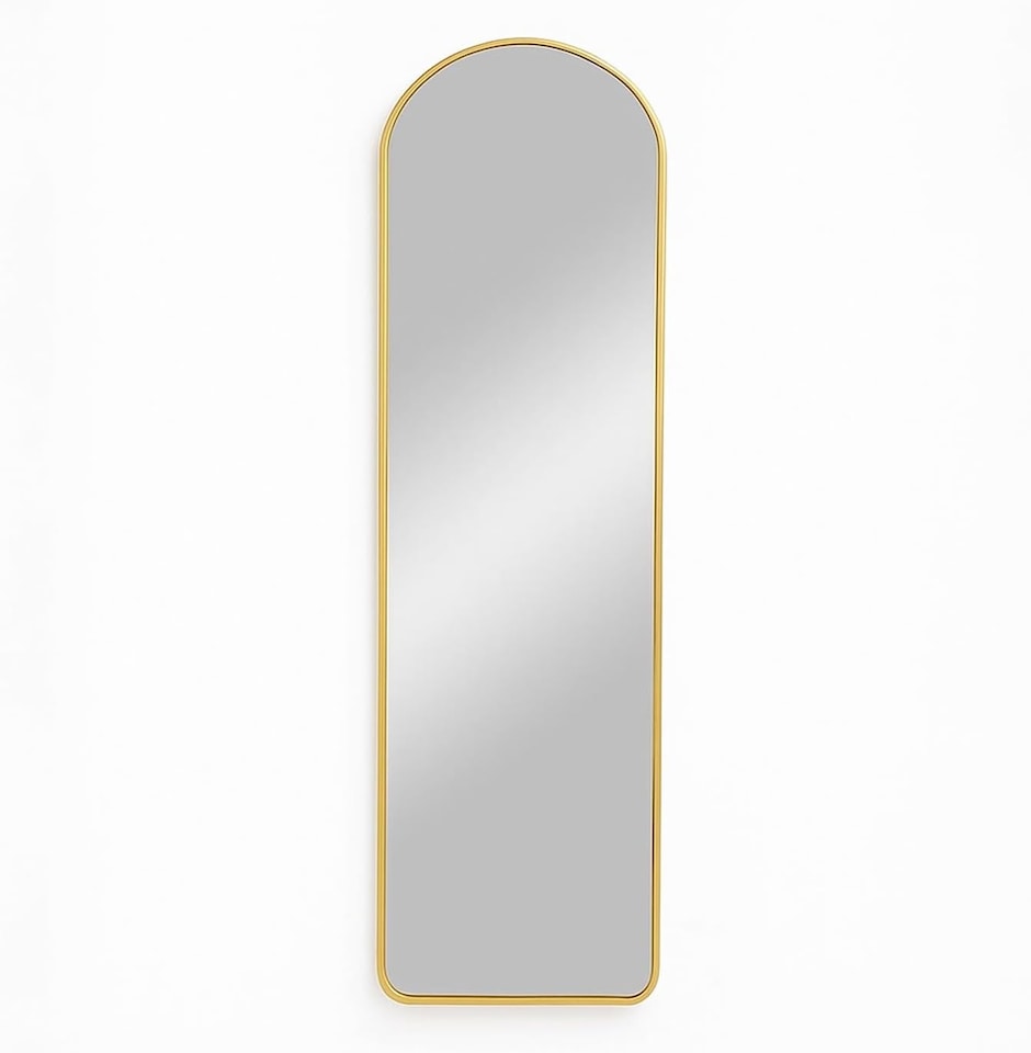image 1 of Full Length Mirror with Metal Frame Wall Mounted Free Standing Floor | Gold