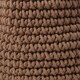 image 3 of Homescapes Chocolate Cotton Knitted Round Storage Basket - 42 x 37cm Brown | L
