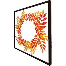 Orange & red autumn leaves (Picture Frame) Brown | L