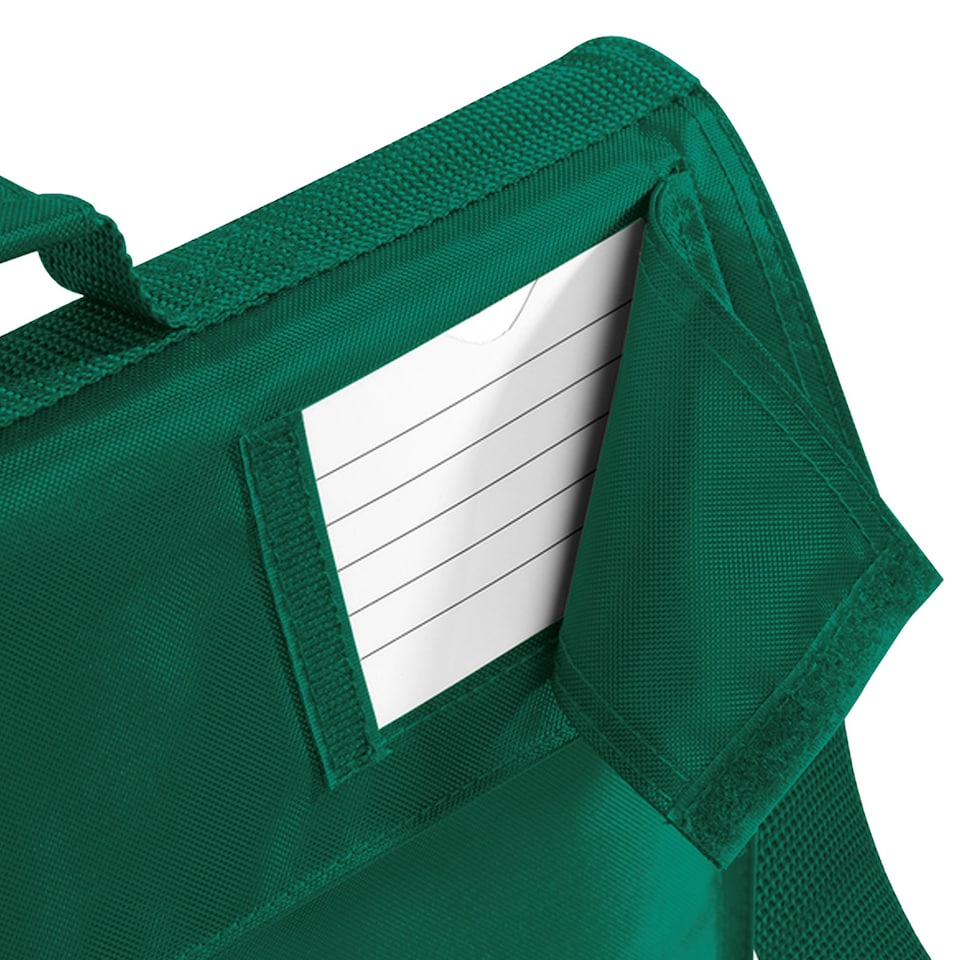 image 1 of Quadra Junior Book Bag With Strap (Pack of 2) - Bottle Green - One Size Green