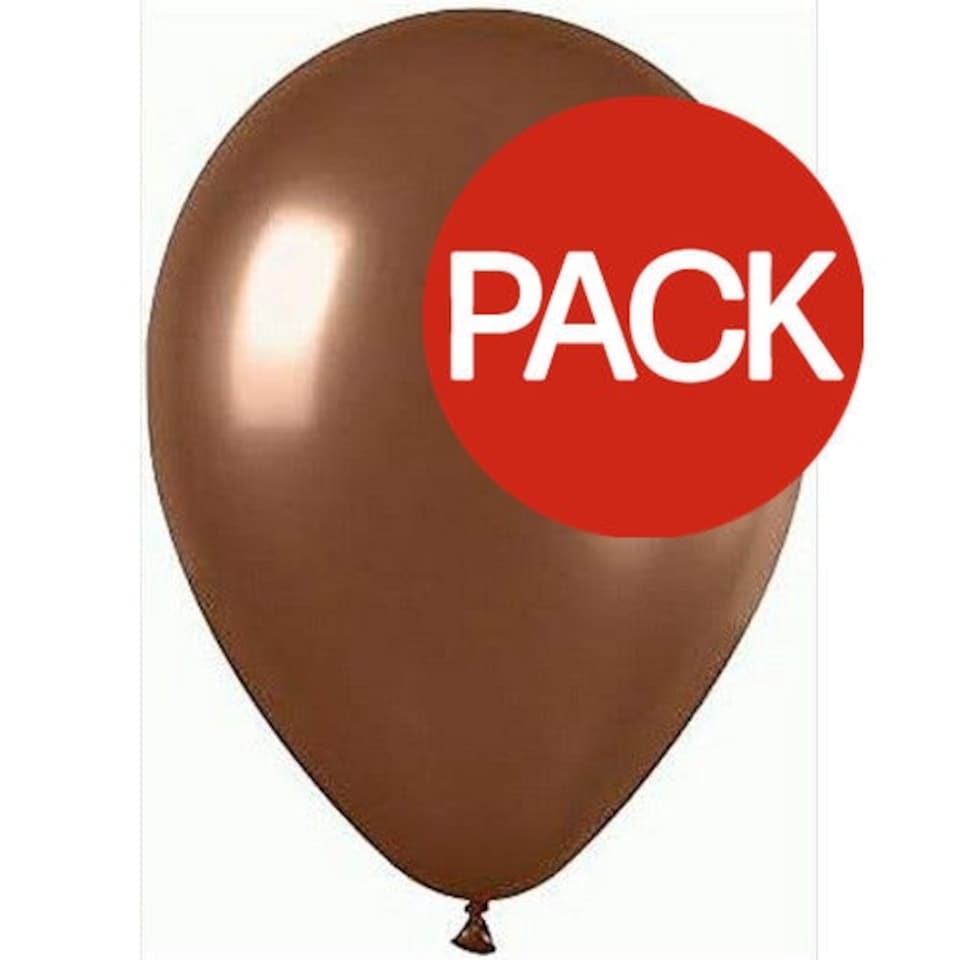 Globos Latex Metallic Balloons (Pack of 100) - Gold - One Size