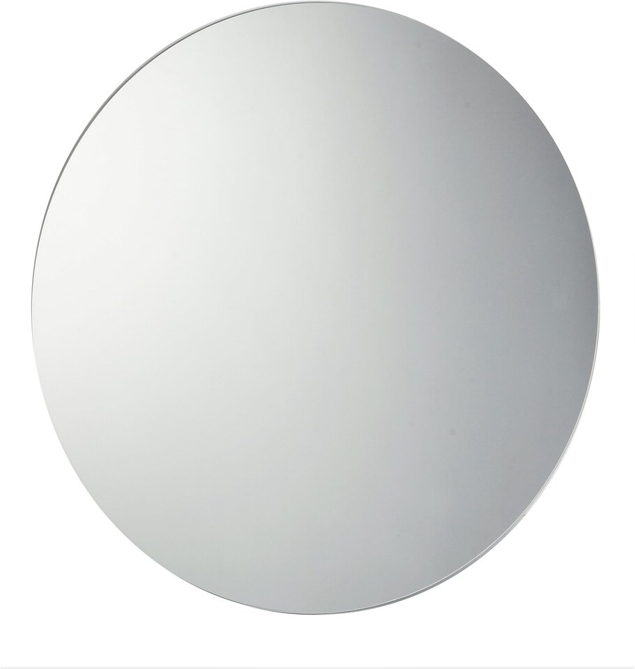 image 1 of 40cm Circular Frameless Bathroom Mirror with Wall Hanging Fittings