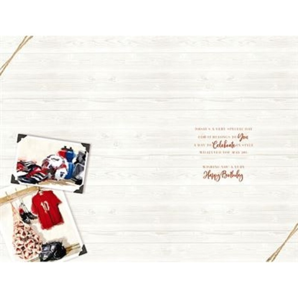 image 1 of Football Kit Happy Birthday Card