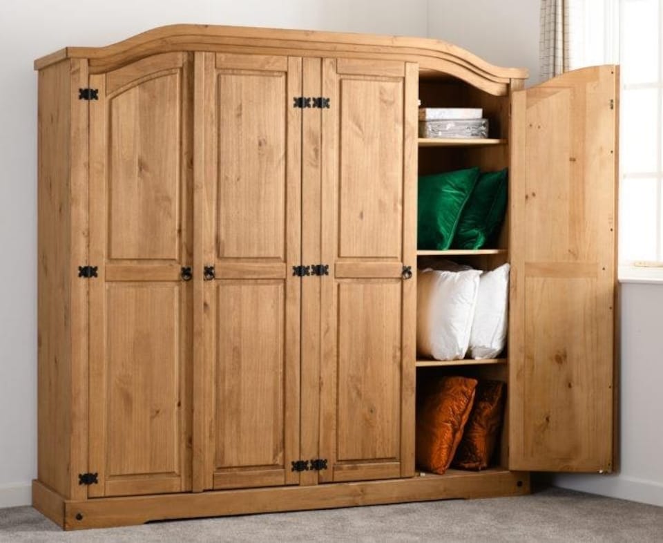 image 1 of Corona 4 Door Wardrobe Brown