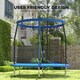 image 5 of SPORTNOW 8ft Outdoor Trampoline with Safety Enclosure Net, Blue