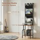 image 4 of HOMCOM Vinyl Record Player Stand with Oxford Pockets Rustic Brown and Black | Brown | Rustic Brown and Black | 50 x 48.5 x 144 cm
