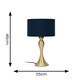 image 3 of ValueLights Faulkner Brushed Gold Table Lamp with Small Drum Shade