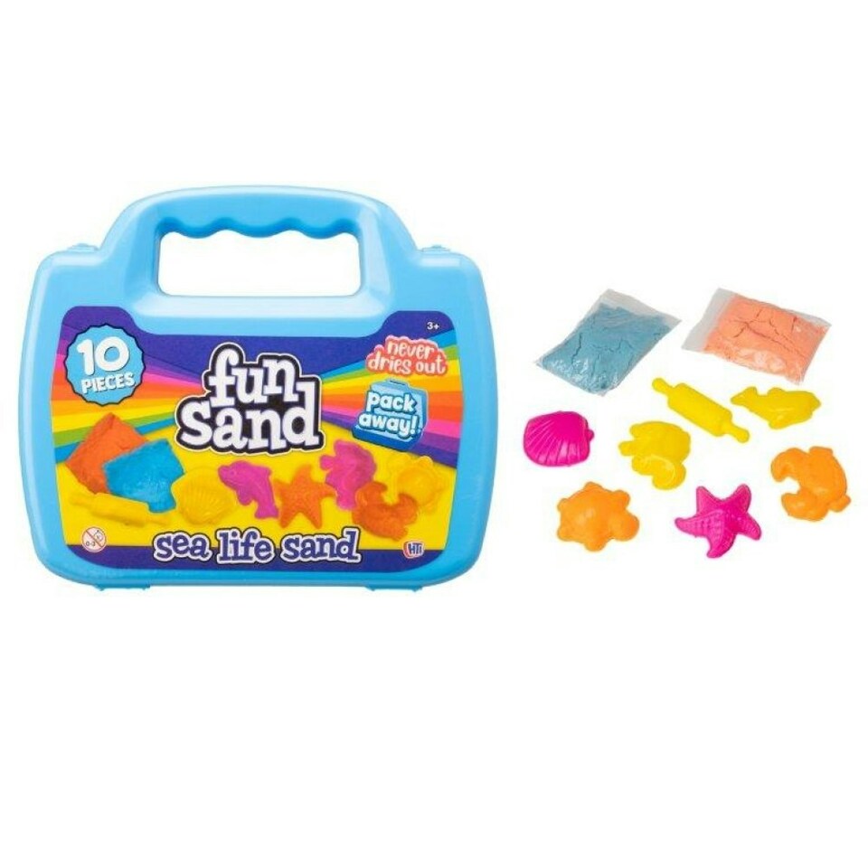 image 1 of Sea Life 10 Piece Play Sand in Carry Case