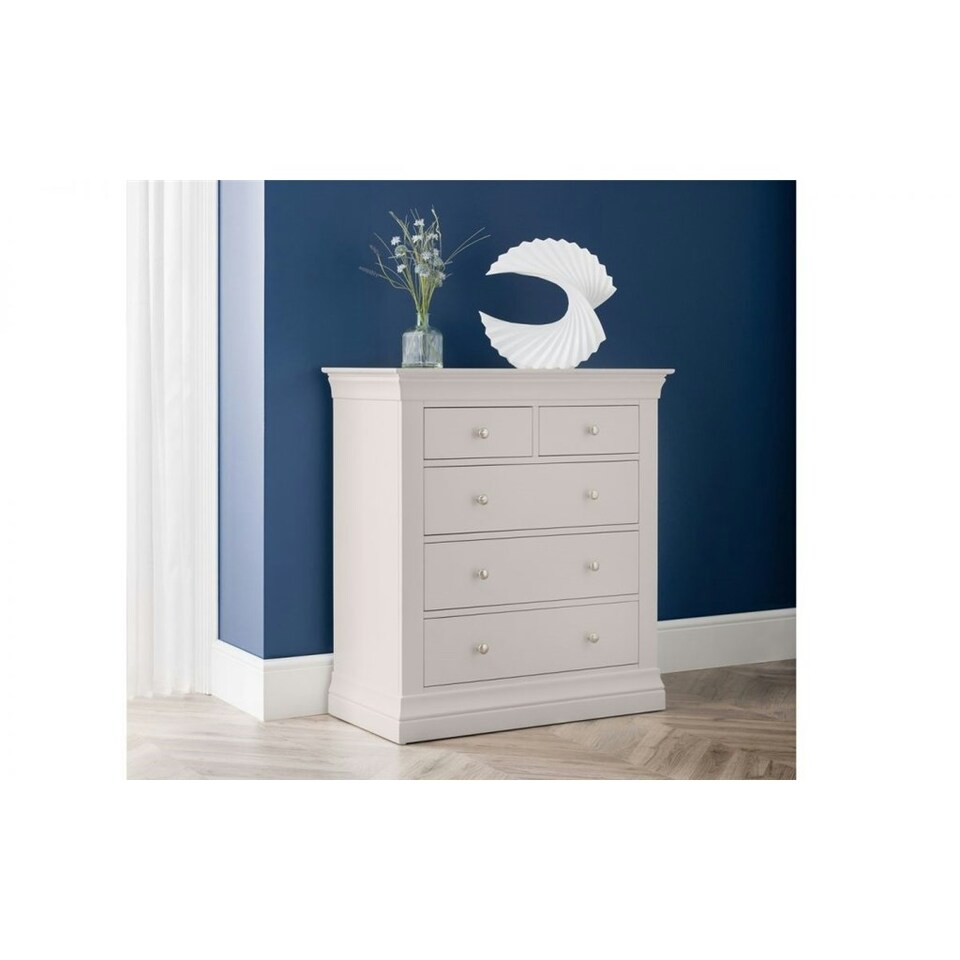 image 1 of Light Grey 3+2 Chest of Drawers