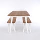 image 5 of Premium Corona 140cm Rectangular Dining Set with Table and 2 Benches - Grey or White Waxed Pine | White | White | One Size | 1