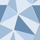image 1 of Fine Decor Apex Geometric Wallpaper - Blue - 32.1ft x 21in Blue