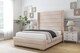 image 2 of Sloomy Sterling Sand Naples Bed Frame With Mattress With 50"  Upholstered Wingback Headboard 3' Single