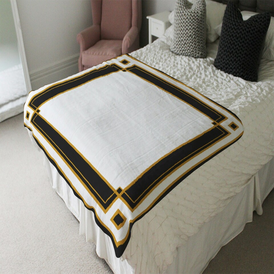 image 1 of Art Deco Black & Gold (Blanket)