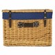 image 3 of 62cm Buff Wicker Picnic Basket with Lining | Blue | Blue | One Size
